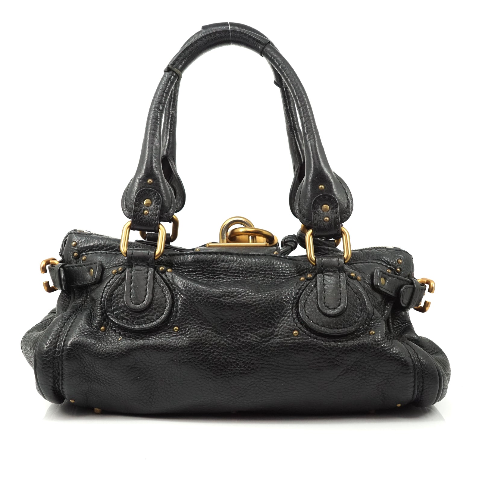 バッグ Chloe Paddington Leather Hand Bag black Chloe Paddington Hand Bag Black
