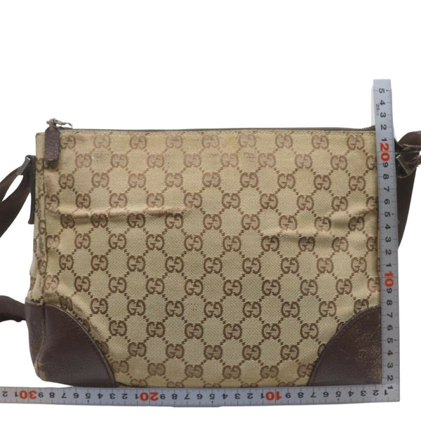 Gucci Gg Crossbody Bag Brown Canvas