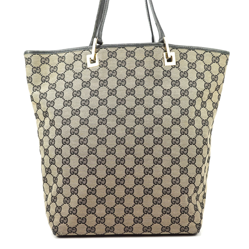 Gucci Tote Bag Black Canvas