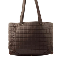 Chanel Shoulder Bag Brown Leather