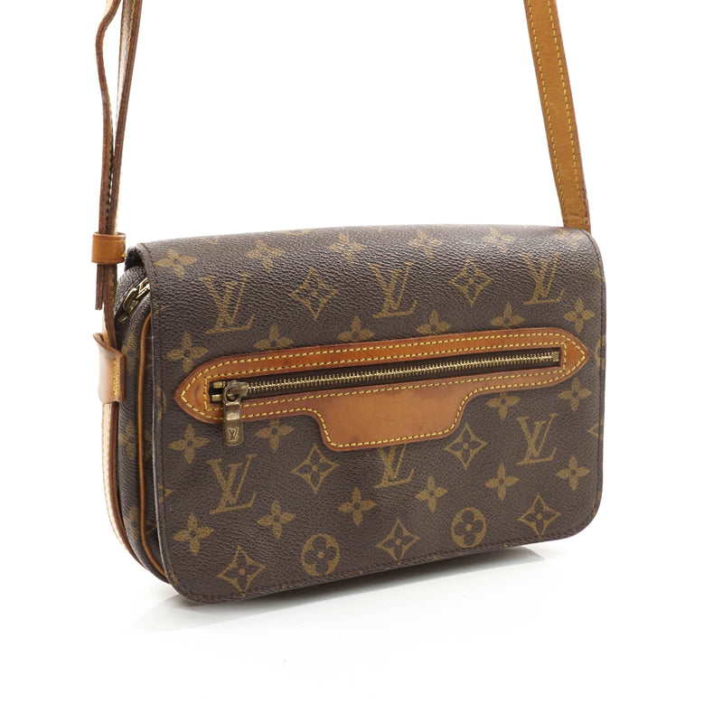 Louis+Vuitton+Saint+Germain+Shoulder+Bag+Brown+Leather for sale