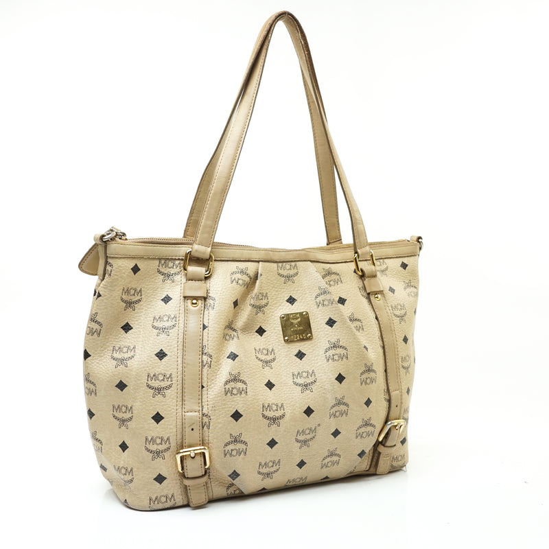 Mcm Visetos Shopper Shoulder Bag