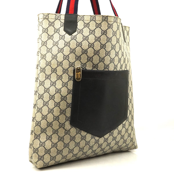 Pre-loved authentic Gucci Sherry Line Tote Bag Brown sale at jebwa