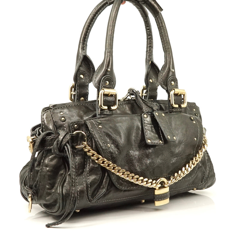 AUTHENTIC CHLOE PADDINGTON Vintage Leather Shoulder Hand Bag Purse Brown  4788I $160.00 - PicClick
