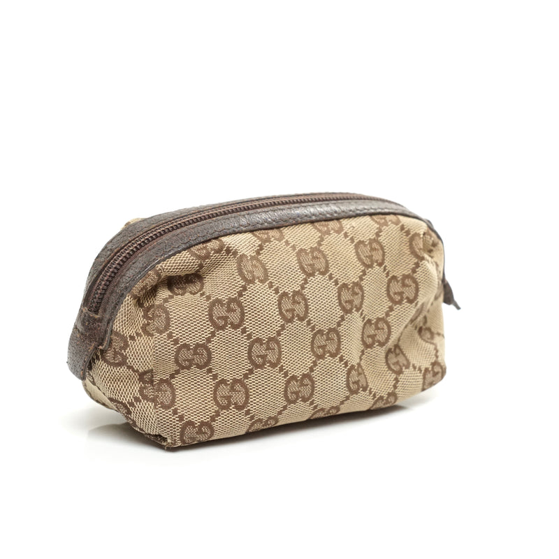 Pre-loved authentic Gucci Cosmetic Bag Brown Canvas sale at jebwa