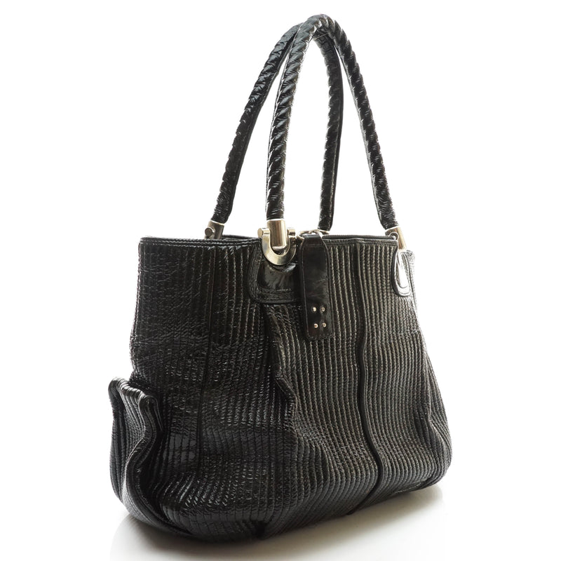 Chloe Tote Bag Heloise Black Enamel