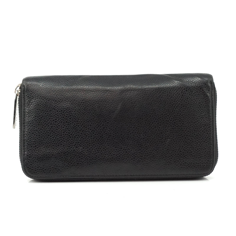 Pre-loved authentic Chanel Zippy Wallet Black Leather sale at jebwa.