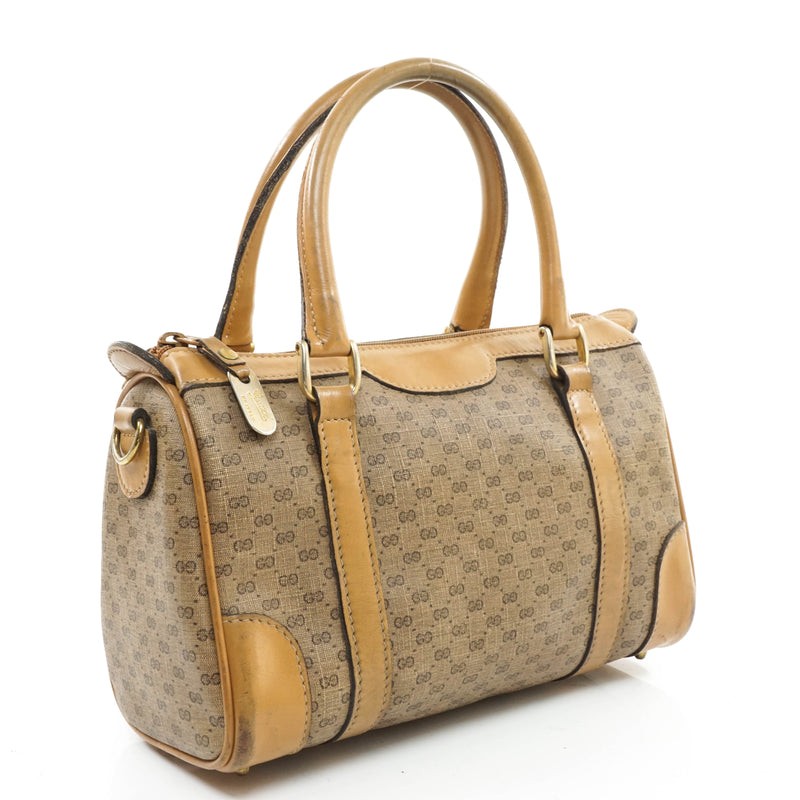 Gucci Hand Bag Pvc Brown Satchel