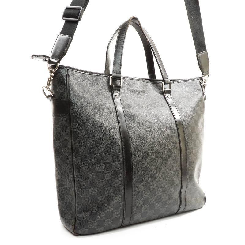 Louis Vuitton, Bags, Tadao Damier Graphite Black Shoulder Bag