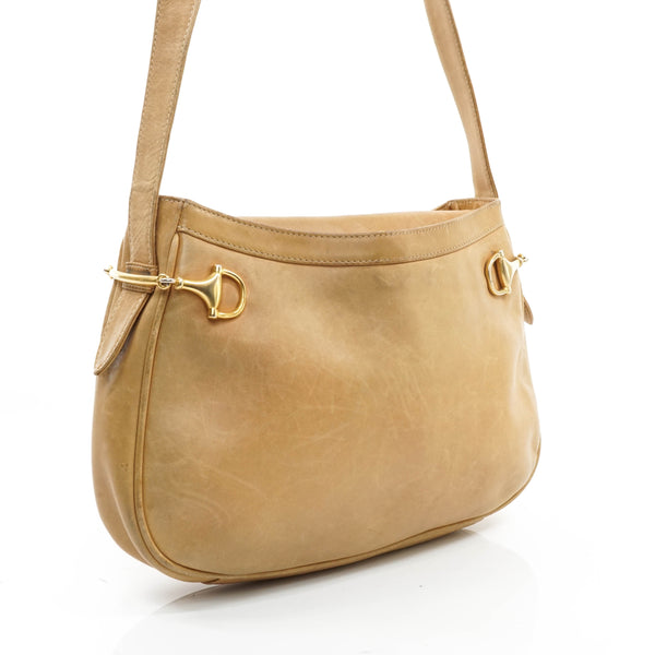 Gucci Crossbody Bag Beige Leather
