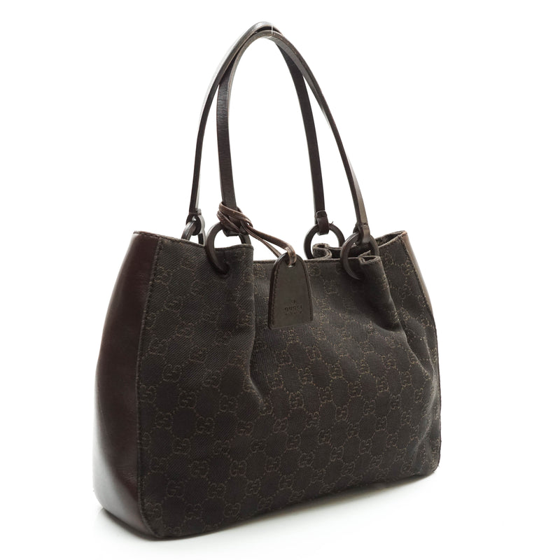 Gucci Gg Hand Bag Canvas Brown