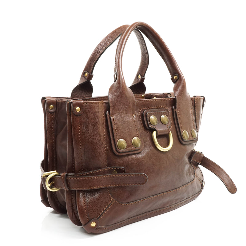 Chloe Hand Bag Leather Brown