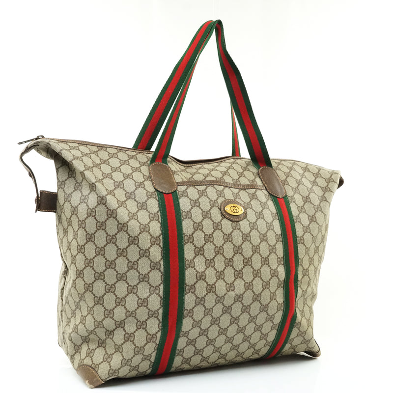 Pre-loved authentic Gucci Sherry Boston Bag Light Brown sale at jebwa.
