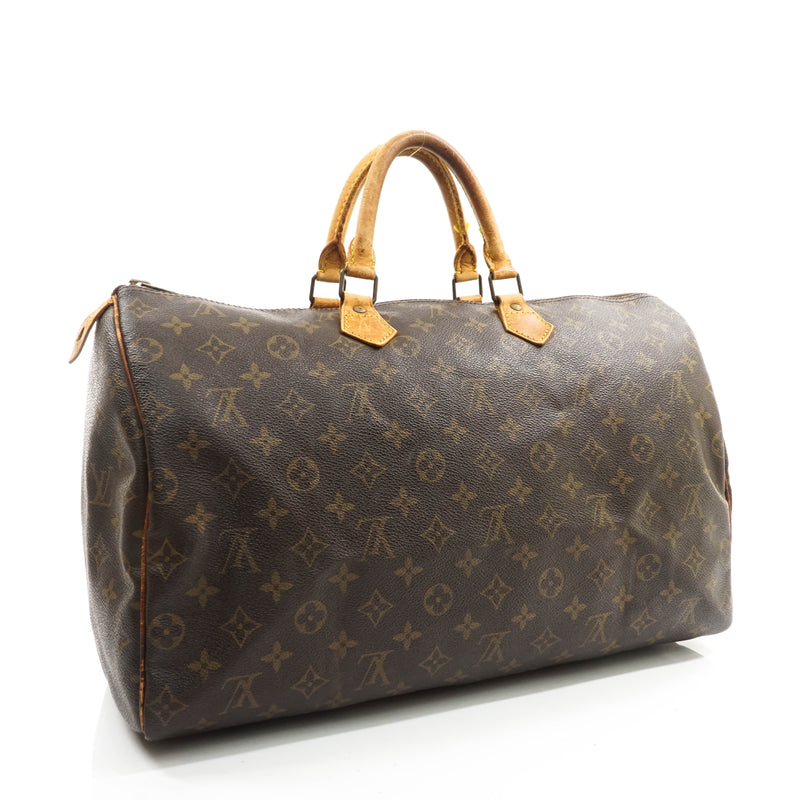 Louis Vuitton Monogram Speedy 40 Handbag, Brown, Coated Canvas