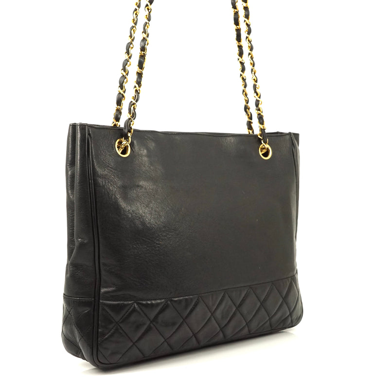 Chanel Shoulder Bag Black Leather