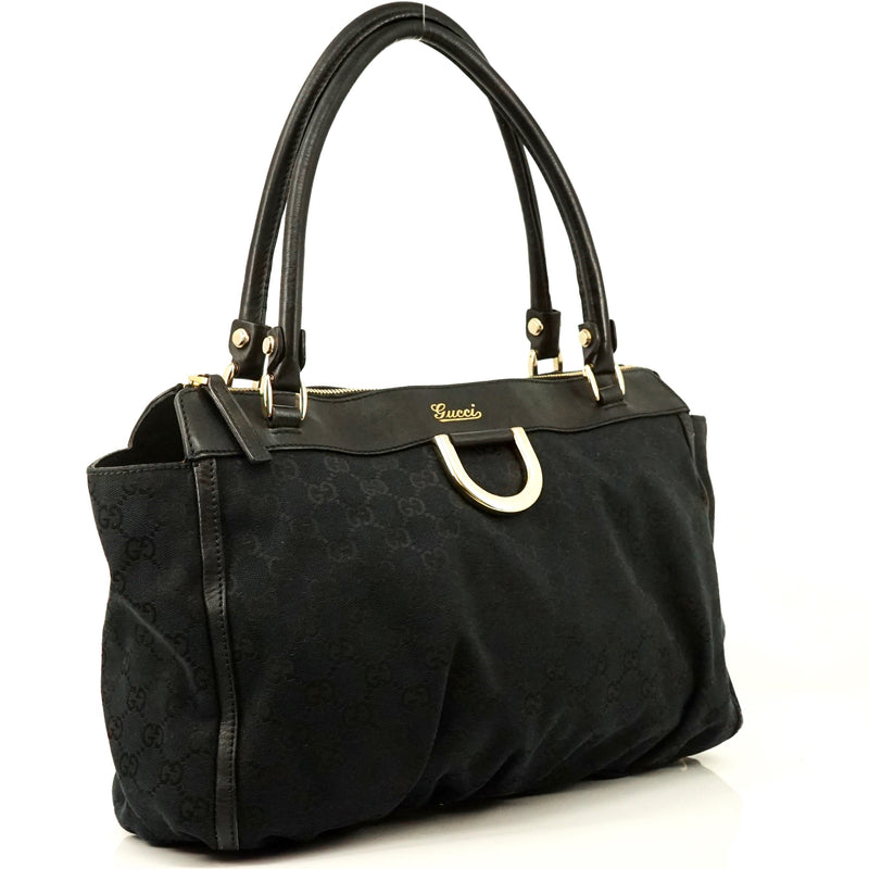 Pre-loved authentic Gucci Handbag Black Canvas sale at jebwa