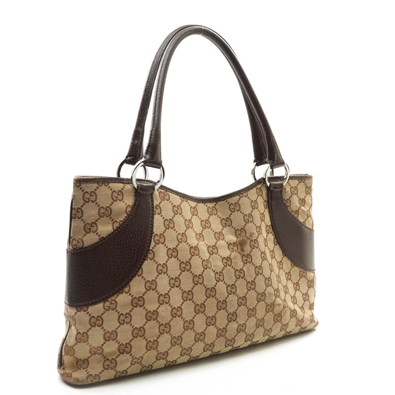 Gucci Gg Hand Bag Canvas Brown