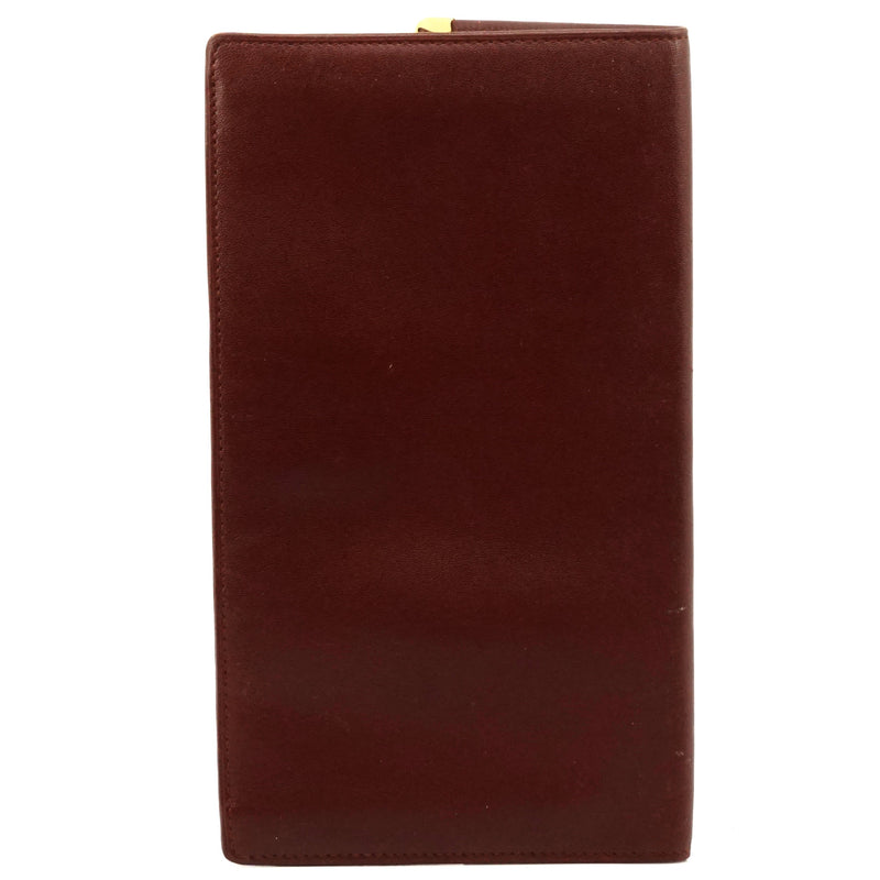 Pre-loved authentic Cartier Long Wallet Bordeaux sale at jebwa