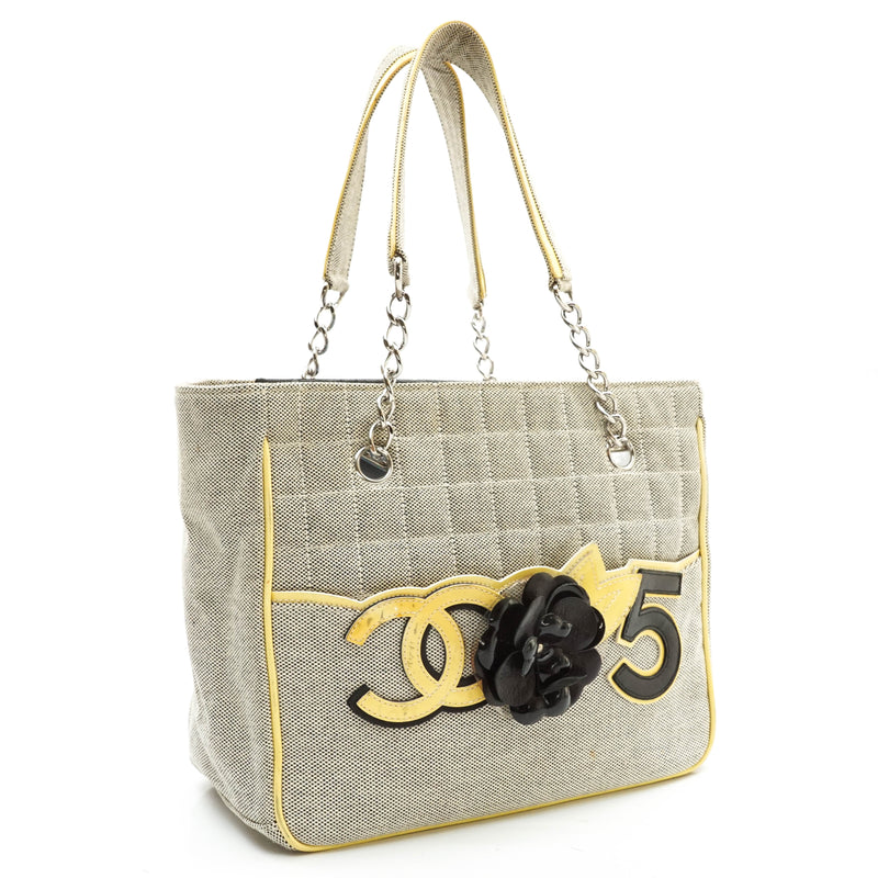 Chanel No.5 Camellia Tote Bag Gray