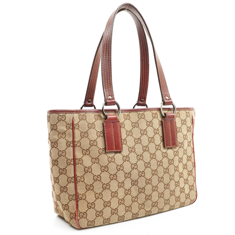 Gucci Tote Bag Brown Canvas