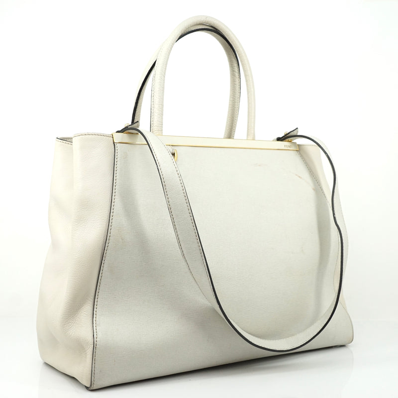 Pre-loved authentic Fendi Hand Bag White Leather sale at jebwa.