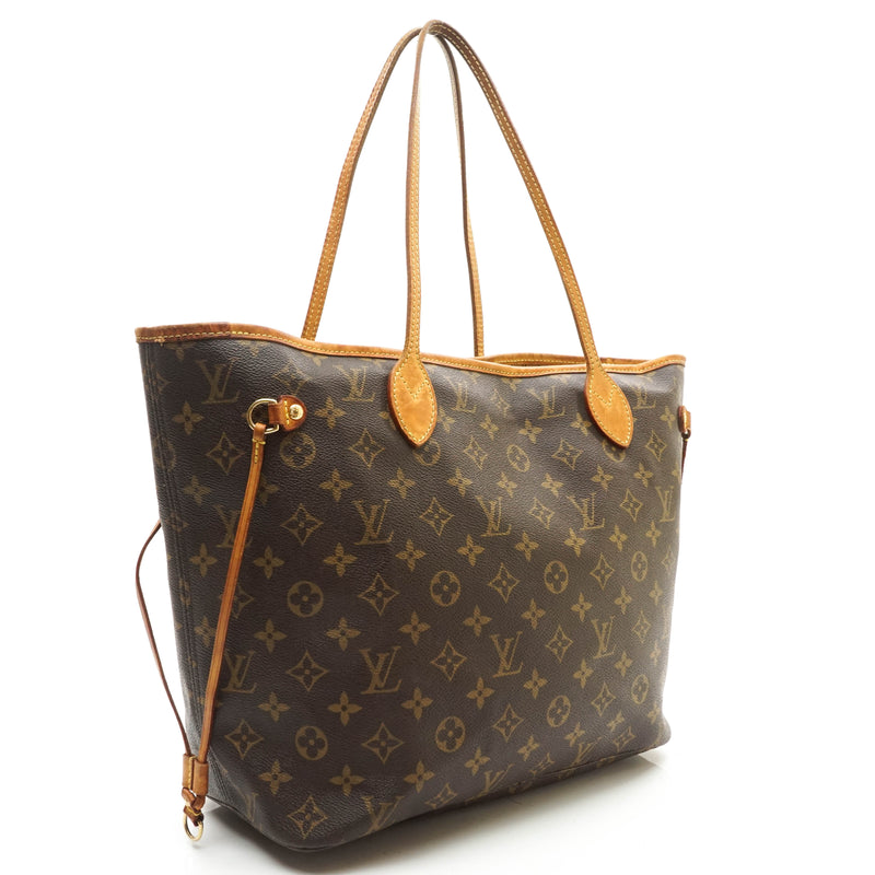 Louis Vuitton Neverfull MM Monogram Tote Bag - brown