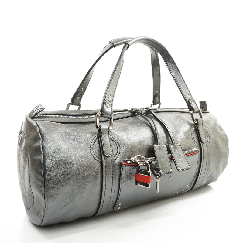 Chloe Paddington Boston Bag Silver