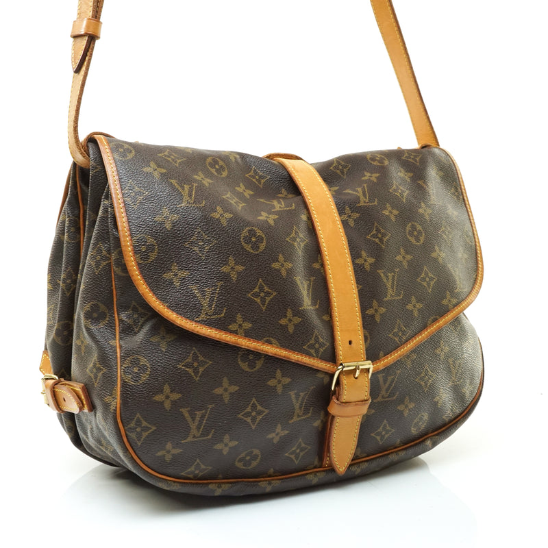 Saumur 35, Used & Preloved Louis Vuitton Messenger Bag