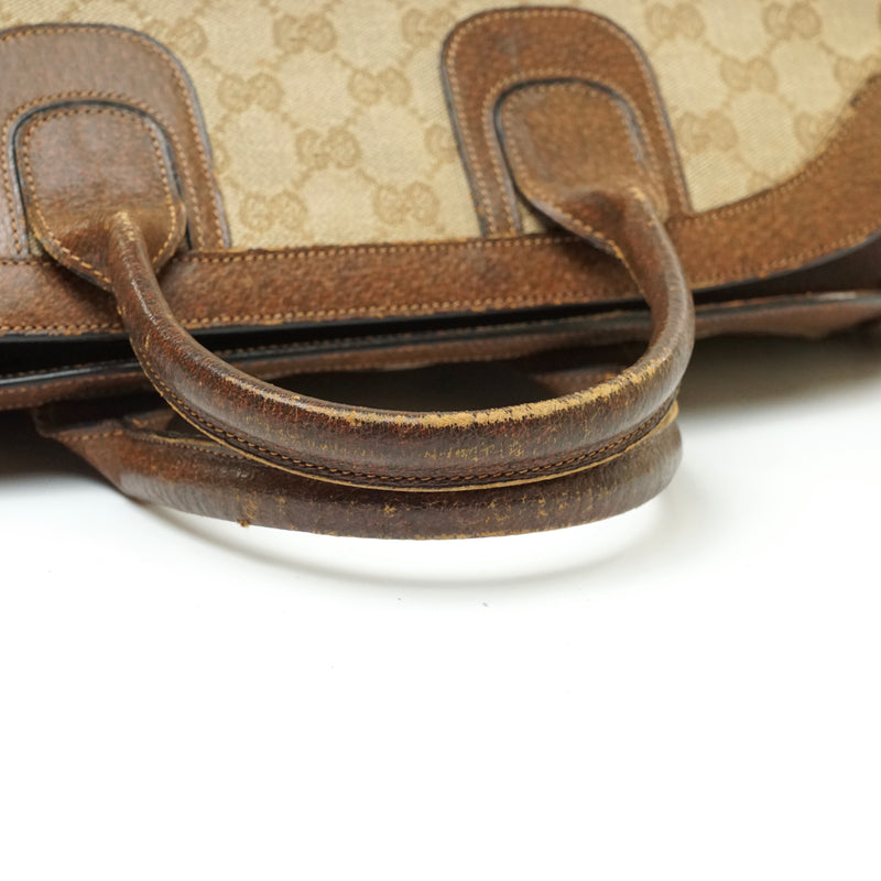 Pre-loved authentic Gucci Gg Hand Bag Brown Canvas sale at jebwa.
