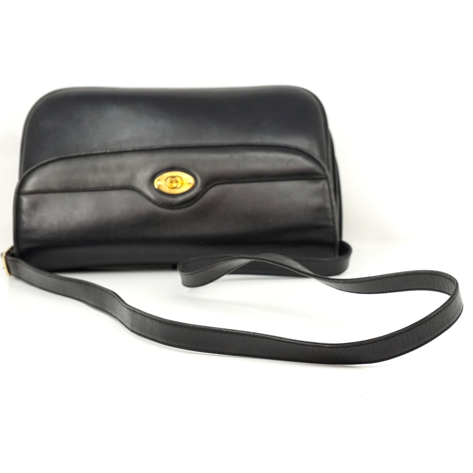 Gucci Black Leather Shoulder Bag
