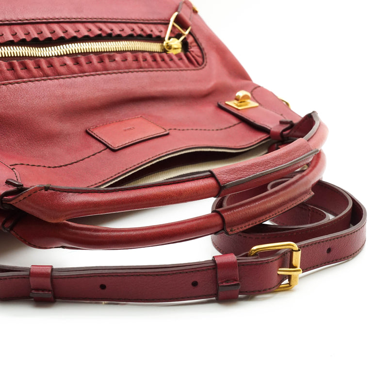 Chloe Hand Bag Leather Fuschia