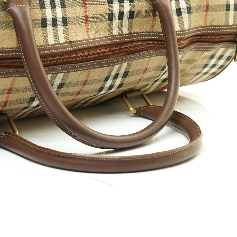 Pre-loved authentic Burberry Travel Bag Brown Coated sale at jebwa.