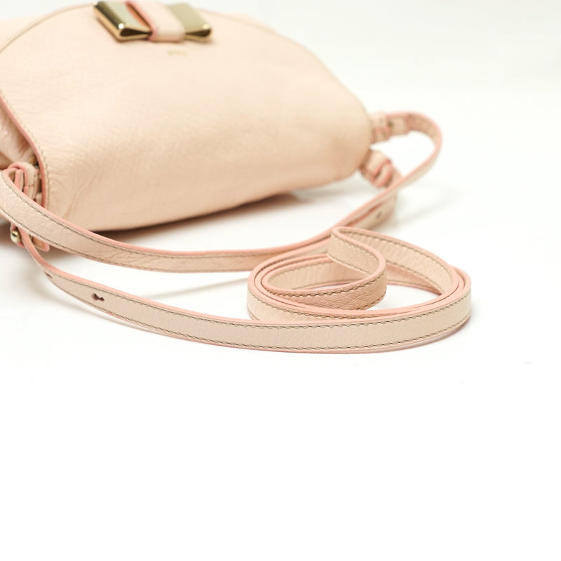 Pre-loved authentic Chloe Ribbon Hand Bag Leather Pink sale at jebwa.