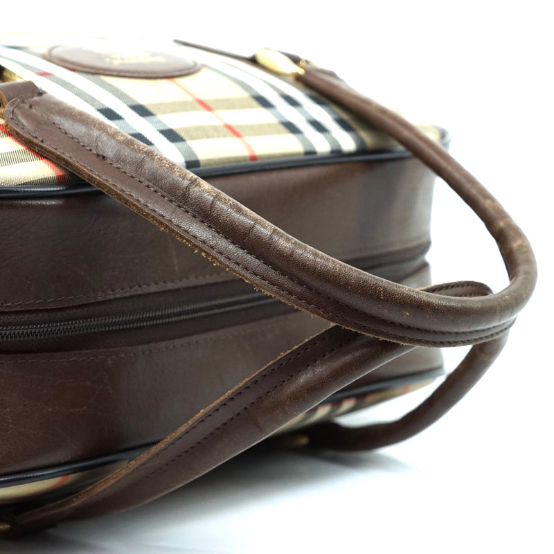 Pre-loved authentic Burberry Brown Canvas Hand Bag sale at jebwa