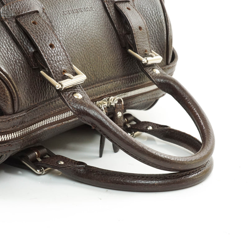 Burberry Hand Bag Brown Leather