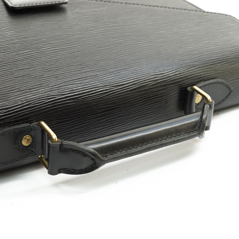 Louis Vuitton Black Epi Leather Serviette Conseiller Business