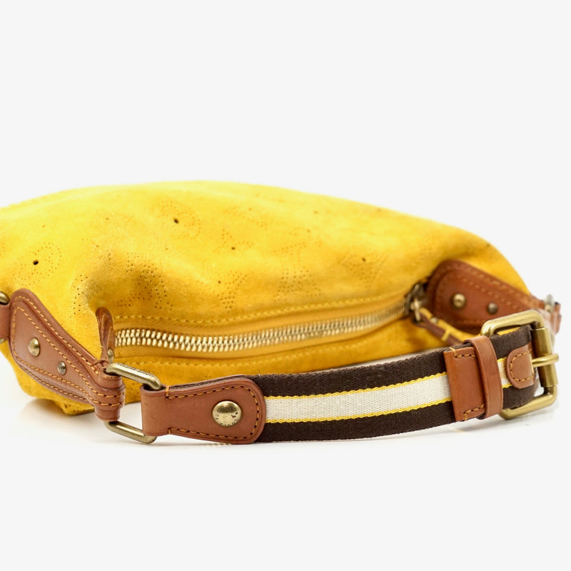 Louis Vuitton LOUIS VUITTON Onatah PM Yellow Suede Leather Shoulder