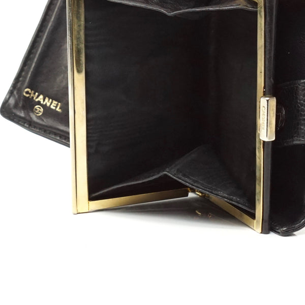 Chanel Cc Caviar Skin Long Wallet