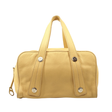 Chanel Hand Bag Cream Leather