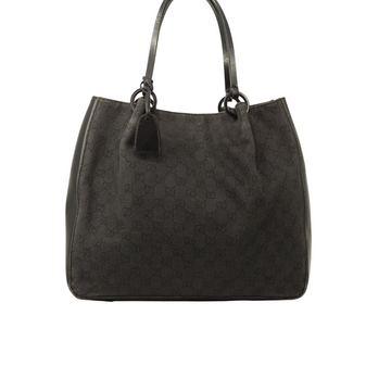 Pre-loved authentic Gucci Tote Bag Black Canvas Wh sale at jebwa