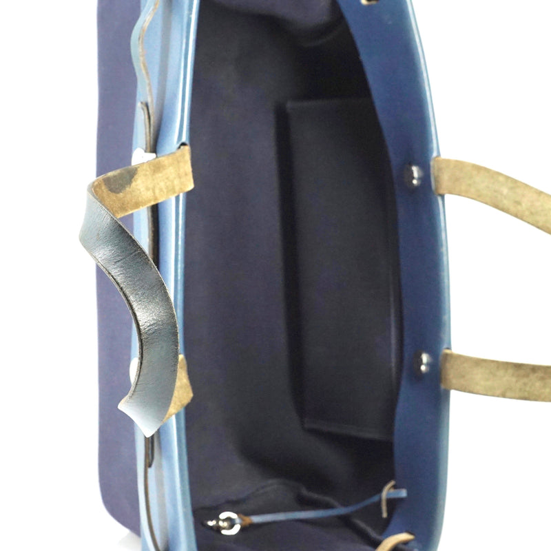 Hermes Navy Blue Bag Canvas