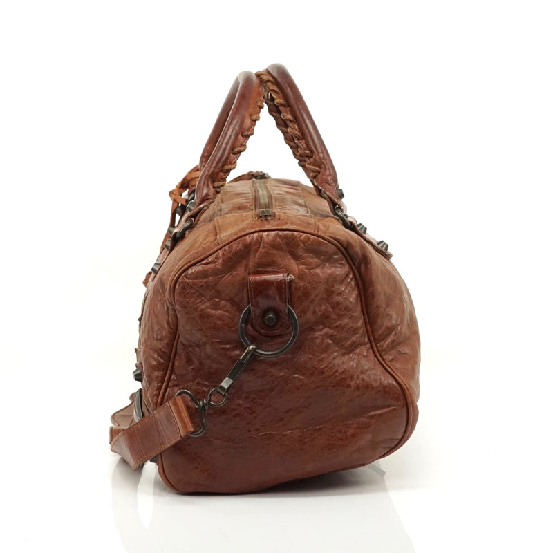 Pre-loved authentic Balenciaga The City Brown Leather sale at jebwa