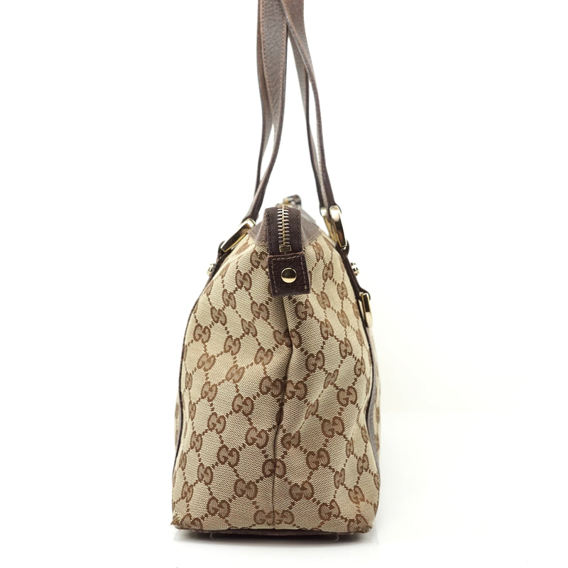 Pre-loved authentic Gucci Abbey Gg Tote Bag Brown sale at jebwa.