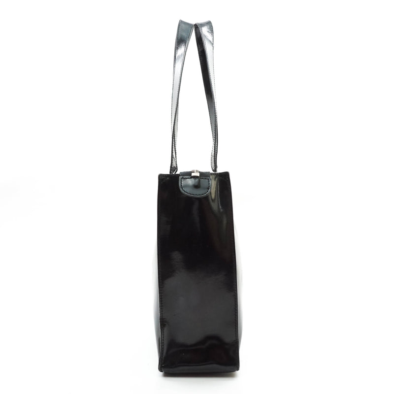 Chanel Tote Bag Black Enamel