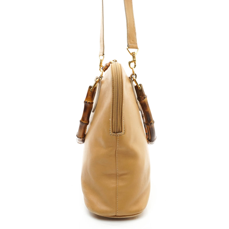 Gucci Bamboo Hand Bag Light Brown