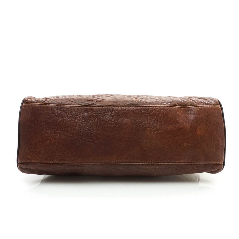 Fendi Shoulder Bag Brown Leather