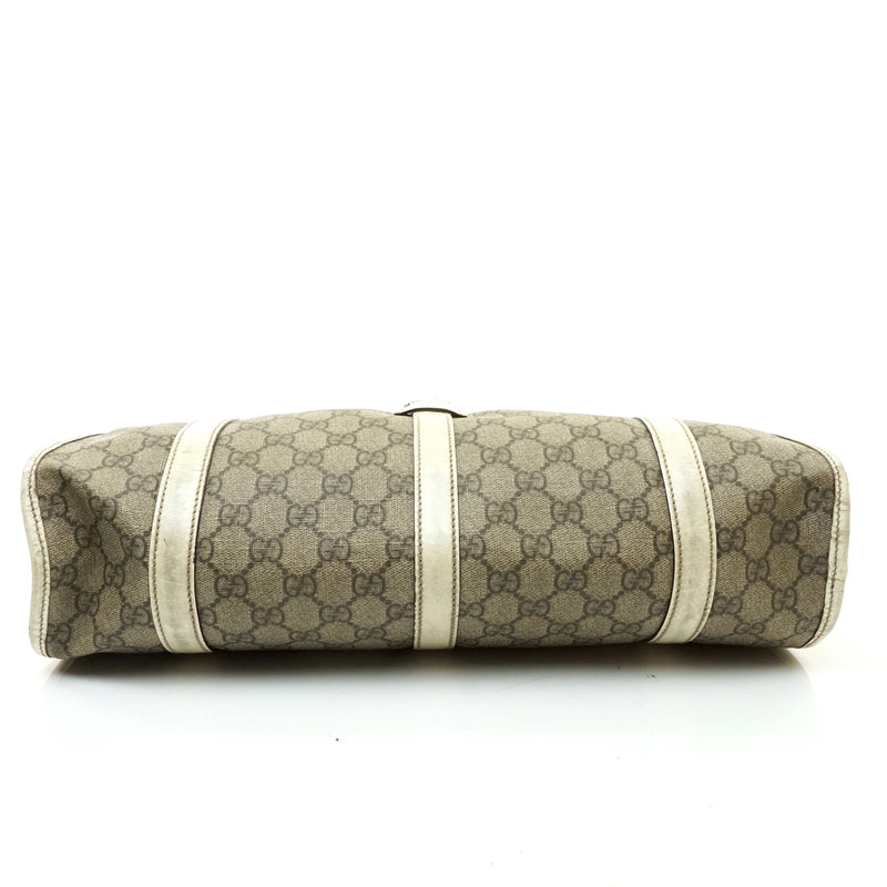 Gucci Hand Bag Brown Coated Canvas