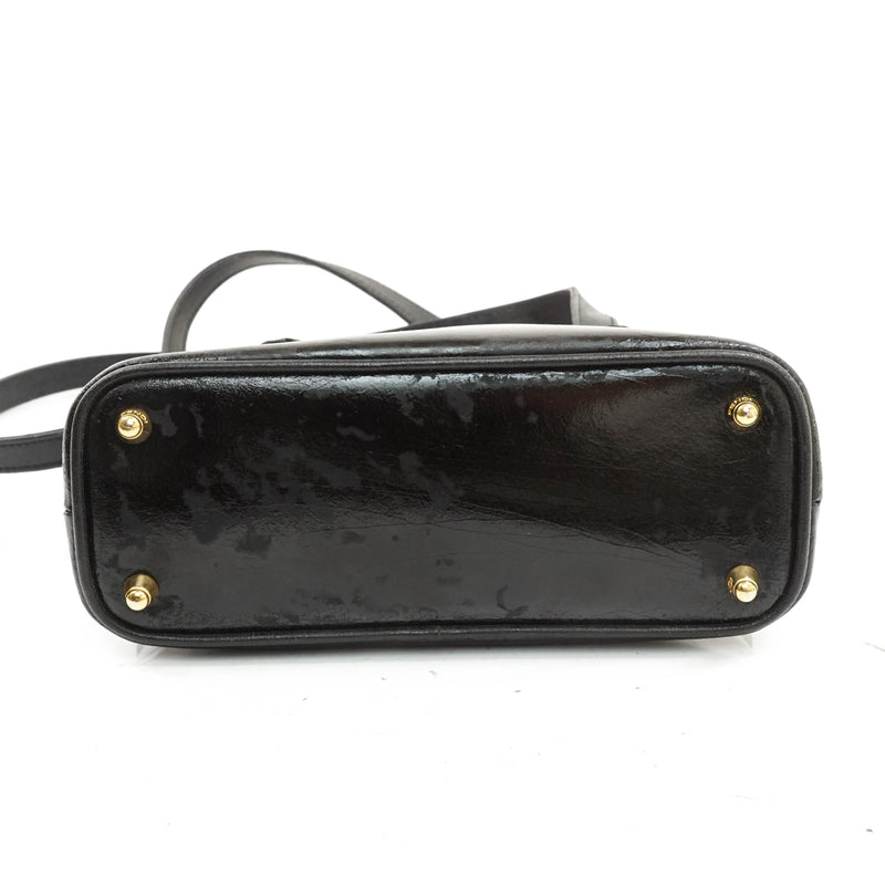 Fendi Shoulder Bag Black Enamel