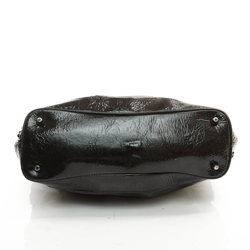 Burberry Hand Bag Enamel Black