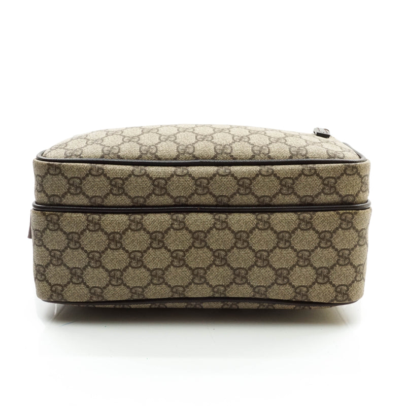 Gucci Gg Crossbody Bag Brown Coated